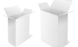 White folding box with insert tab - brilliant white cardboard