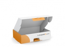 Boxes with safety flaps