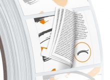 Etykiety wielostronnicowe na okrągłe pojemniki - z uchwytem do otwierania