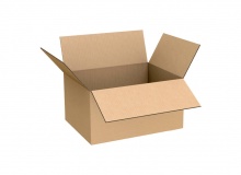 Unprinted cardboard shipping boxes