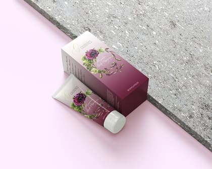 Folding box and laminated tube for natural cosmetics
