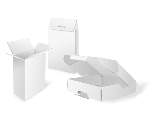 White folding cartons