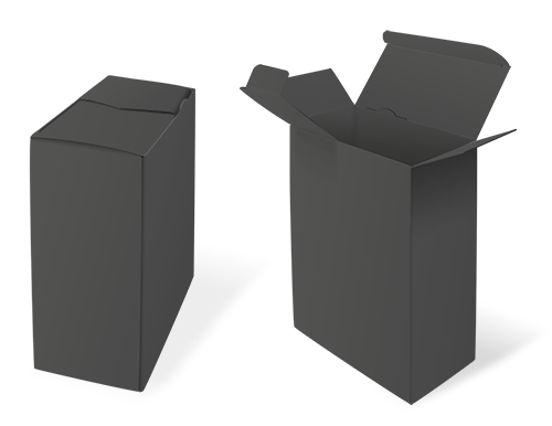 Black dispenser box for labels